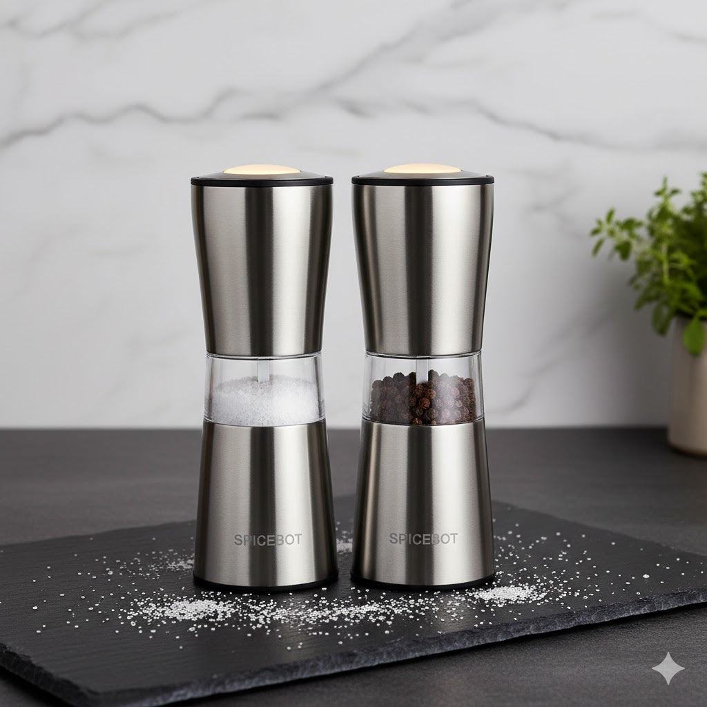 Electric Salt And Pepper Grinder Set